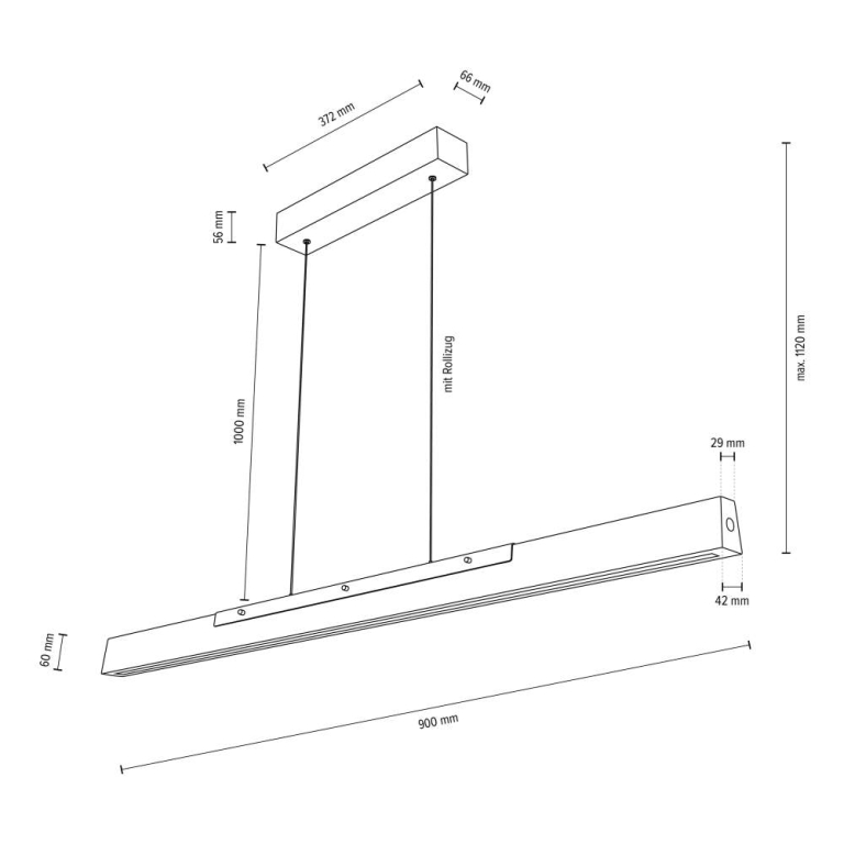 Deko-Light Pendelleuchte, Madera, 13 W, DIM, 3000 K, Eiche natur, 220-240 V/AC, 50 / 60 Hz