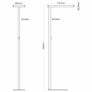 Stehleuchte, Office Two Up and Down, 80 W, DIM, 4000 K, Silber, 200-240 V/AC, 50 / 60 Hz