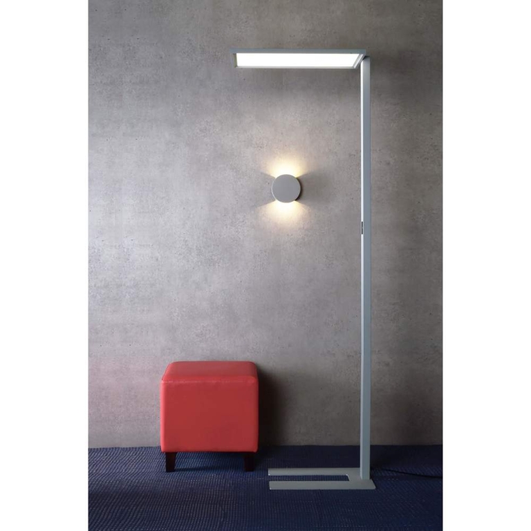 Deko-Light Stehleuchte, Office One Transparent, 55 W, Touch DIM, 4000 K, Silber, 200-240 V/AC, 50 / 60 Hz