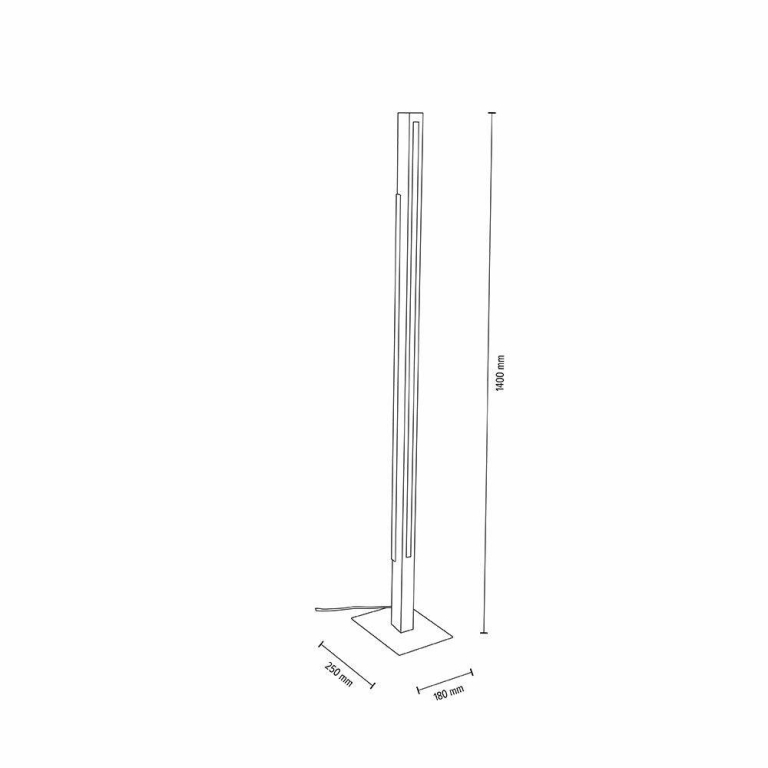 Deko-Light Stehleuchte, MADERA, 17 W, Touch DIM, 3000 K, Schwarz, 220-240 V/AC, 50 / 60 Hz