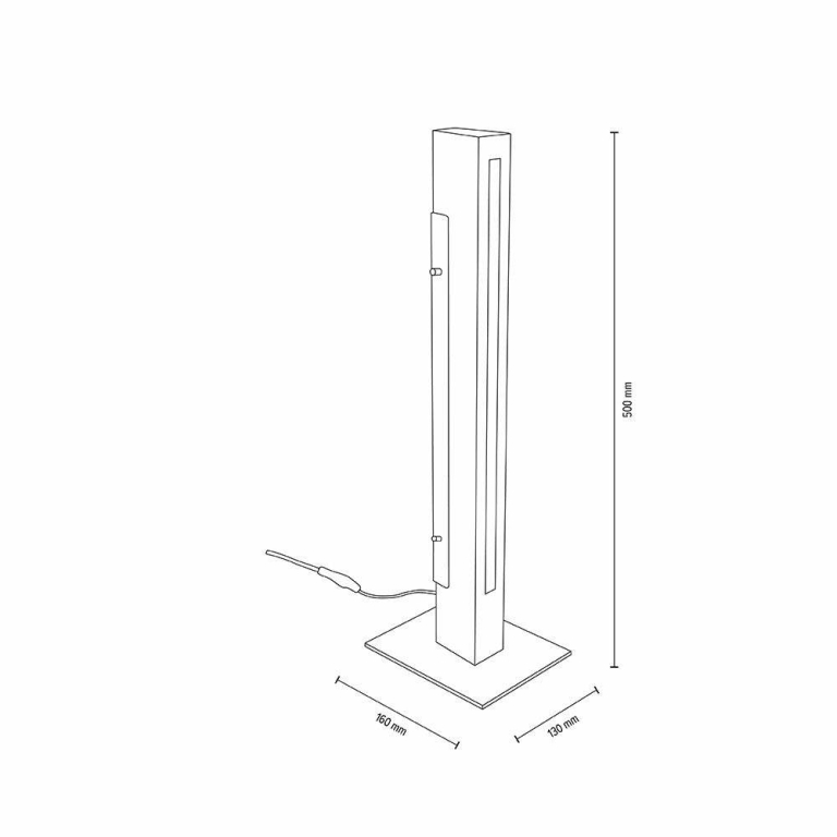 Deko-Light Tischleuchte, MADERA, 7 W, Touch DIM, 3000 K, Schwarz, 220-240 V/AC, 50 / 60 Hz