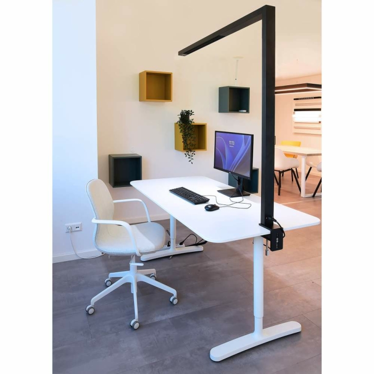 Deko-Light Tischleuchte, Office Three Pro, Motion, 80 W, DIM, 2700/6500 K, schwarz, 200-240 V/AC, 50 / 60 Hz