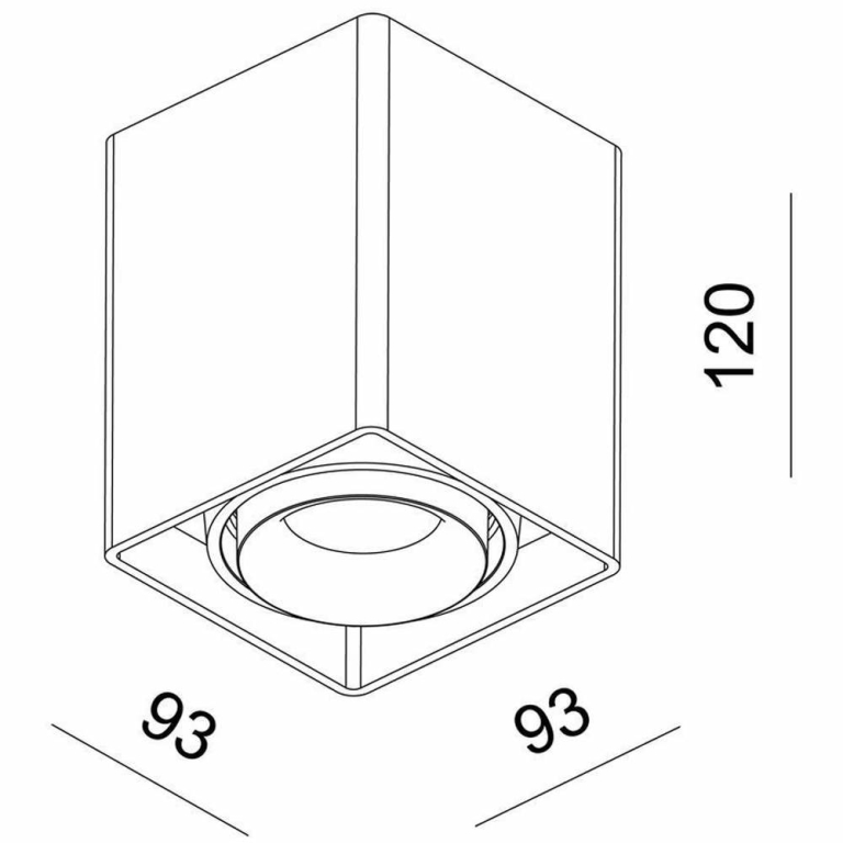 Deko-Light Deckenaufbauleuchte, Mona I, 1x max. 50 W GU10, Schwarz, 220-240 V/AC, 50 / 60 Hz