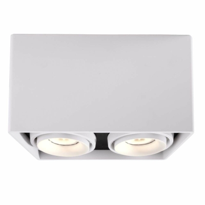 Deko-Light Deckenaufbauleuchte, Mona II, 2x max. 50 W GU10, Weiß, 220-240 V/AC, 50 / 60 Hz