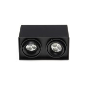 Deckenaufbauleuchte, Mona II, 2x max. 50 W GU10, Schwarz, 220-240 V/AC, 50 / 60 Hz