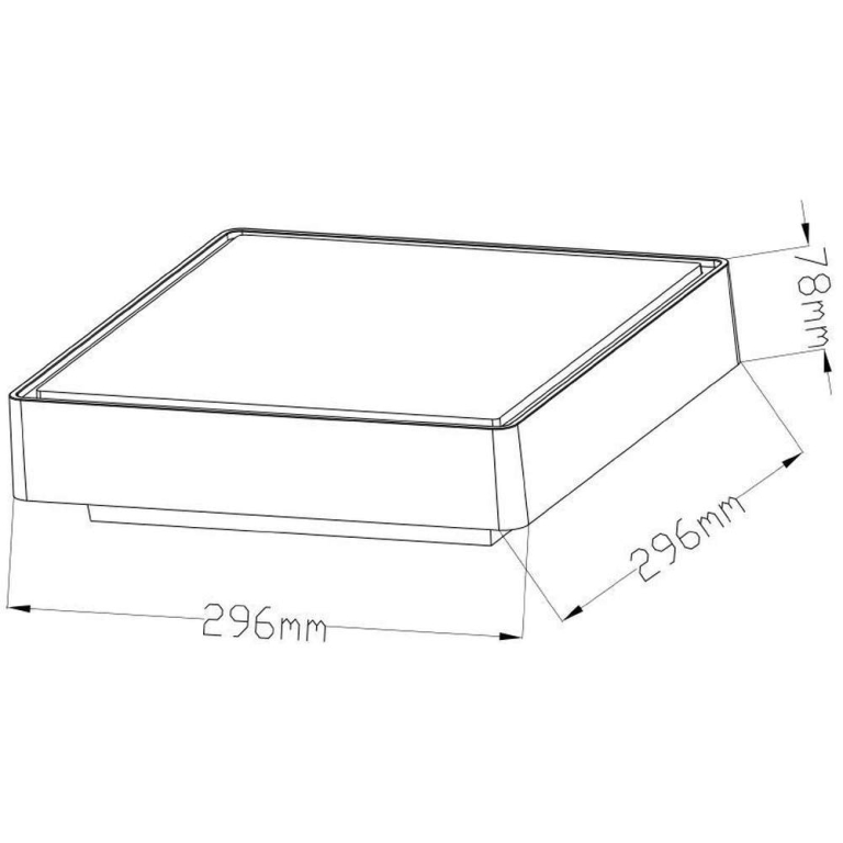 Deko-Light Deckenaufbauleuchte, Quadrata II 296x296 mm, 16 W, 3000 K, Grau, 220-240 V/AC, 50 / 60 Hz