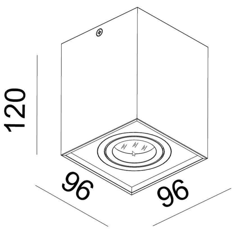 Deko-Light Deckenaufbauleuchte, Dato, 1x max. 50 W GU10, Schwarz, 220-240 V/AC, 50 / 60 Hz