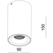 Deckenaufbauleuchte, Bengala, 11,2 W, 3000 K, Schwarz, 220-240 V/AC, 50 / 60 Hz