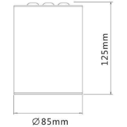 Deckenaufbauleuchte, Luna, 20 W, 4000 K, Weiß, 220-240 V/AC, 50 / 60 Hz
