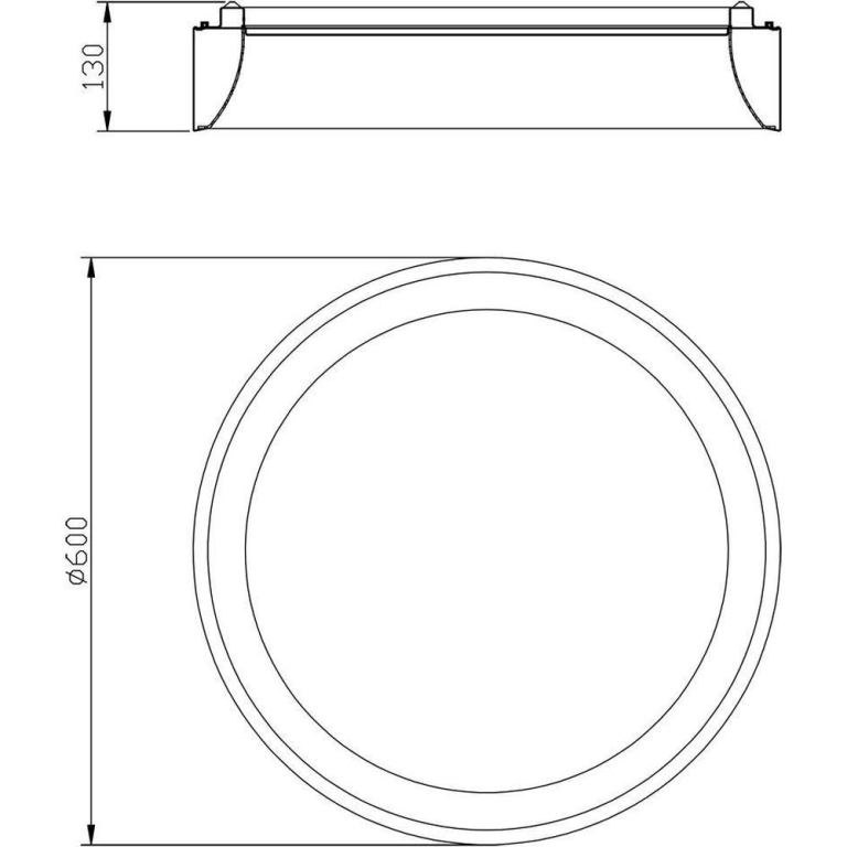 Deko-Light Deckenaufbauleuchte, Sculptoris 600 mm, 42 W, DIM, 3000 K, Weiß, 220-240 V/AC, 50 / 60 Hz