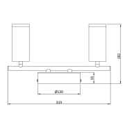 Deckenaufbauleuchte, Becrux II, 11 W, DIM, 3000 K, Silber, 220-240 V/AC, 50 / 60 Hz