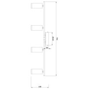Deckenaufbauleuchte, Becrux IV, 21 W, DIM, 3000 K, Silber, 220-240 V/AC, 50 / 60 Hz