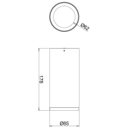 Deckenaufbauleuchte, Lucea, 15 W, 3000/4000 K, Weiß, 220-240 V/AC, 50 / 60 Hz