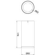 Deckenaufbauleuchte, Lucea, 20 W, 3000/4000 K, Schwarz, 220-240 V/AC, 50 / 60 Hz