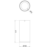Deckenaufbauleuchte, Lucea, 30 W, 3000/4000 K, Schwarz, 220-240 V/AC, 50 / 60 Hz