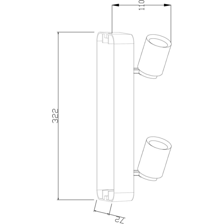 Deko-Light Deckenaufbauleuchte, Librae Linear II, 2x max. 50 W GU10, Schwarz, 220-240 V/AC, 50 / 60 Hz