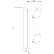 Deckenaufbauleuchte, Librae Linear II, 2x max. 50 W GU10, Schwarz, 220-240 V/AC, 50 / 60 Hz