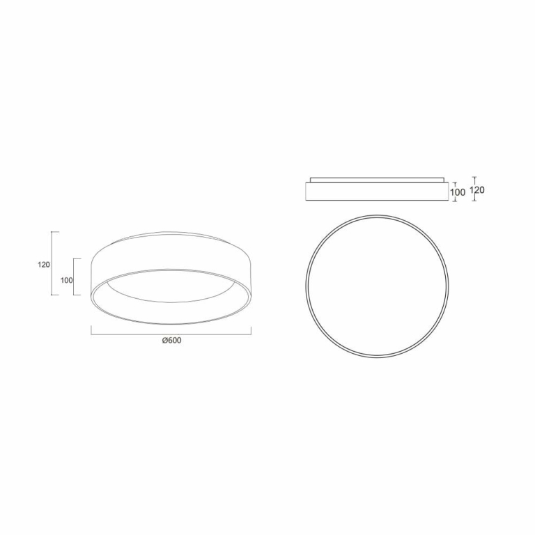 Deko-Light Deckenaufbauleuchte, Sculptoris 600 mm, 42 W, DIM, 3000/4000 K, Weiß, 220-240 V/AC, 50 / 60 Hz