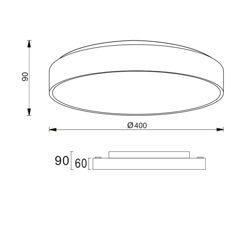 Deko-Light Deckenaufbauleuchte, Menkar 400 mm, 45,0 W, 3000/4000 K, Kaffee, 220-240 V/AC, 50 / 60 Hz