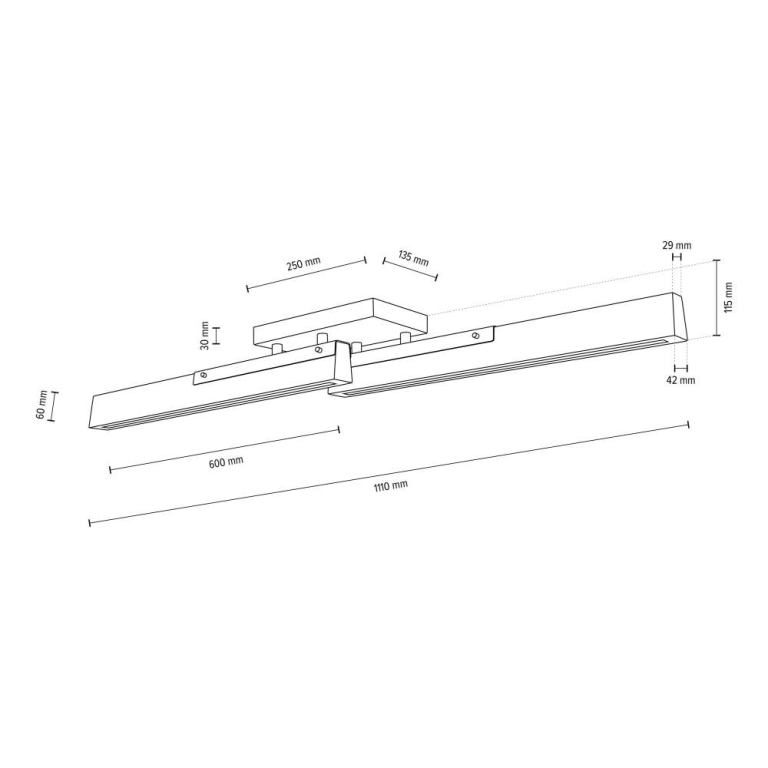 Deko-Light Deckenaufbauleuchte, Madera, 22 W, DIM, 3000 K, Eiche natur, 100-240 V/AC, 50 / 60 Hz