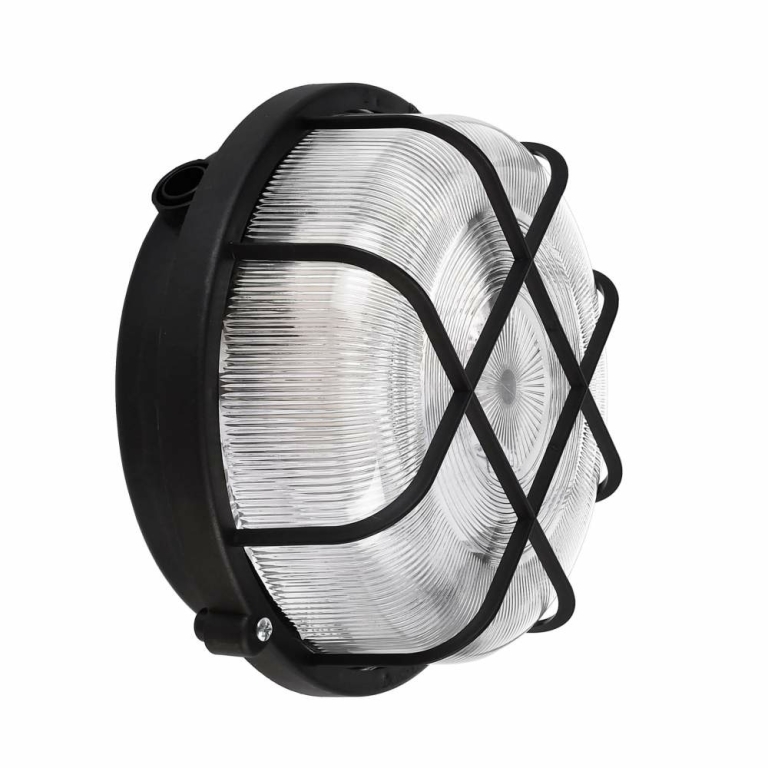 Deko-Light Decken- und Wandaufbauleuchte, Syrma Rund, 1x max. 100 W E27, Schwarz, 220-240 V/AC, 50 / 60 Hz