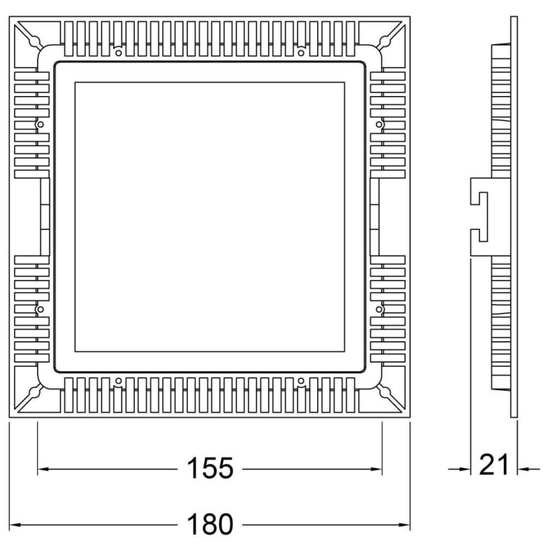 Deko-Light Deckeneinbauleuchte, LED Panel Square 15, 13 W, 4000 K, Grau, Stromkonstant, 36-37 V/DC, Bemessungss