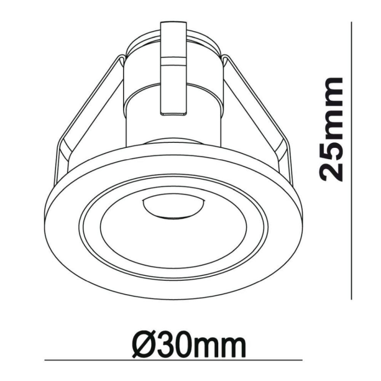 Deko-Light Deckeneinbauleuchte, Punto Lumi, 1 W, 3000 K, Silber, Stromkonstant, 3,1-3,9 V/DC, Bemessungsstrom: