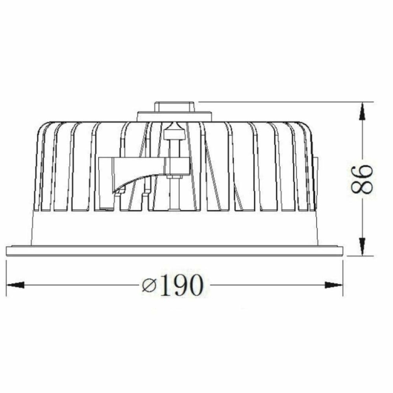 Deko-Light Deckeneinbauleuchte, COB 170 mm Max, 25 W, 3000 K, Weiß, Stromkonstant, 35 V/DC, Bemessungsstrom: 70