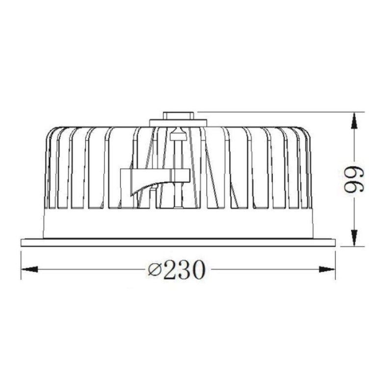 Deko-Light Deckeneinbauleuchte, COB 210 Max, 37 W, 3000 K, Weiß, Stromkonstant, 35 V/DC, Bemessungsstrom: 1050