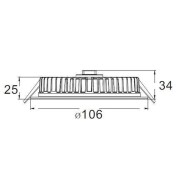 Deckeneinbauleuchte, LED Panel Round III, 6 W, 4000 K, Weiß, Stromkonstant, 17.9 V/DC, Bemessungsstr