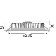 Deckeneinbauleuchte, LED Panel Round III, 26 W, 3000 K, Weiß, Stromkonstant, 37 V/DC, Bemessungsstro
