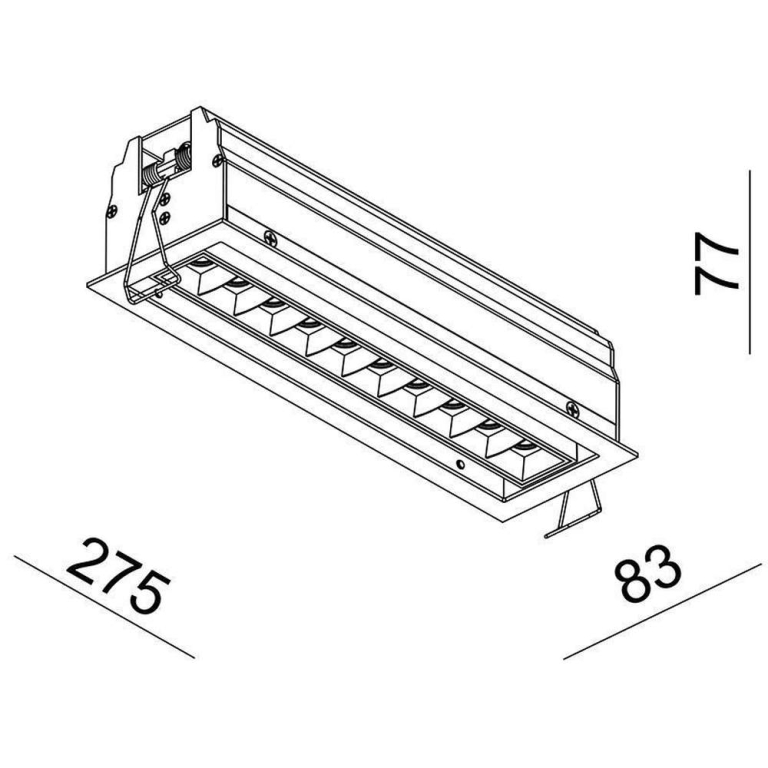 Deko-Light Deckeneinbauleuchte, Ceti 10 Adjust, Tilt, 20 W, 3000 K, Weiß, Stromkonstant, 28-29 V/DC, Bemessungs