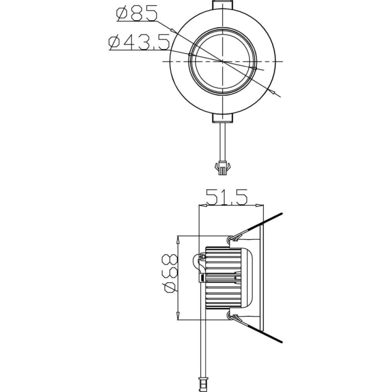 Deko-Light Deckeneinbauleuchte, COB-68-24V-8,5 W-2700K-Rund-Weiß, Spannungskonstant, 24 V/DC