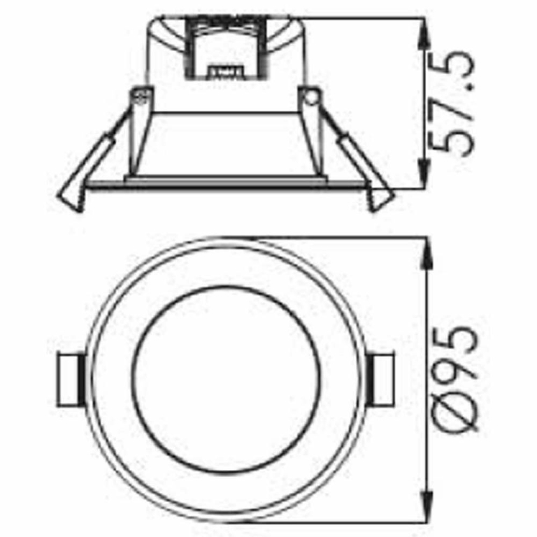 Deko-Light Deckeneinbauleuchte, Acrux 68 mm, 7 W, DIM, 3000/4000/6000 K, Silber, 220-240 V/AC, 50 / 60 Hz