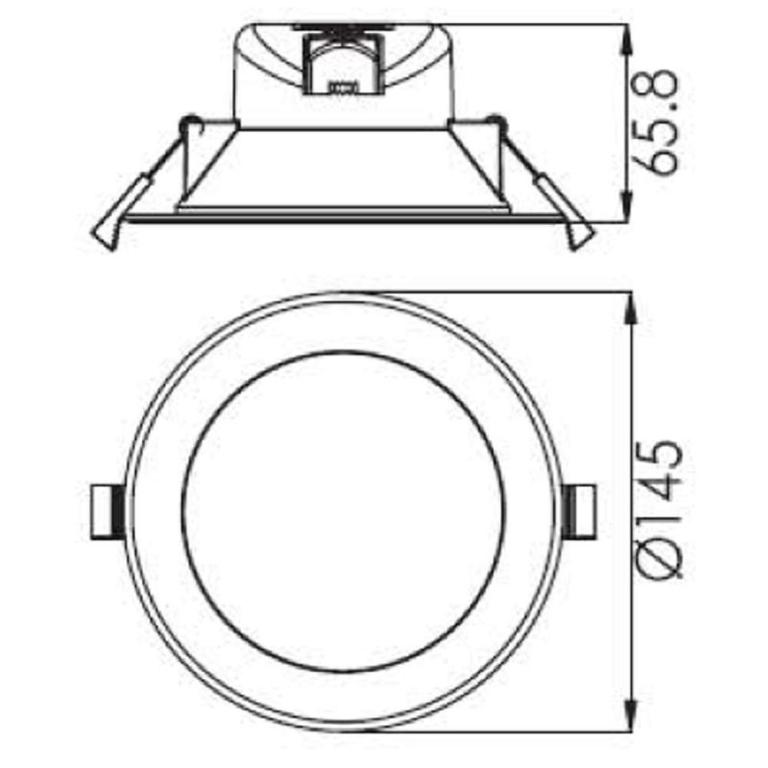 Deko-Light Deckeneinbauleuchte, Acrux 120 mm, 14,5 W, DIM, 3000/4000/6000 K, Silber, 220-240 V/AC, 50 / 60 Hz