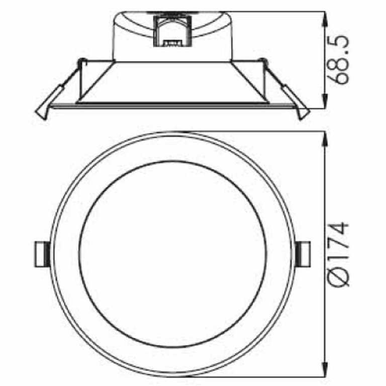 Deko-Light Deckeneinbauleuchte, Acrux 145 mm, 16 W, DIM, 3000/4000/6000 K, Silber, 220-240 V/AC, 50 / 60 Hz, Be