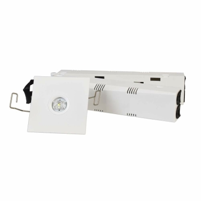 Deko-Light Noteinbauleuchte, Notleuchte Alnair für die Beleuchtung von Flächen, 1 W, 4500 K, Weiß, 230 V/AC, 50