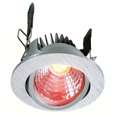 Deko-Light Deckeneinbauleuchte, COB 68, 8,5 W, RGB/3000K, Silber, Spannungskonstant, 24 V/DC