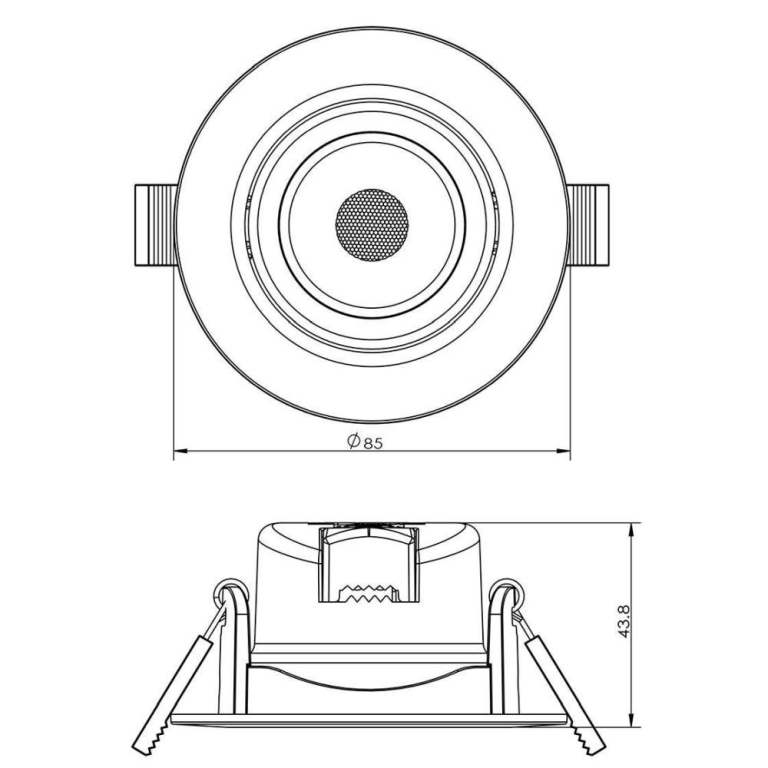 Deko-Light Deckeneinbauleuchte, SMD-68-230V-DIM-2700K-Rund-Weiß, 220-240 V/AC, 50 / 60 Hz