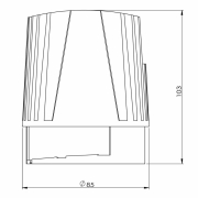 Deckeneinbauleuchte, Modular System COB, 31 W, 3000 K, Grau, Stromkonstant, 31-37 V/DC, Bemessungsst