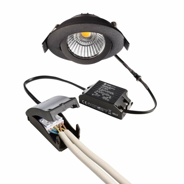 Deko-Light Deckeneinbauleuchte, Dione, 8,5 W, DIM, 4000 K, Schwarz, 220-240 V/AC, 50 / 60 Hz