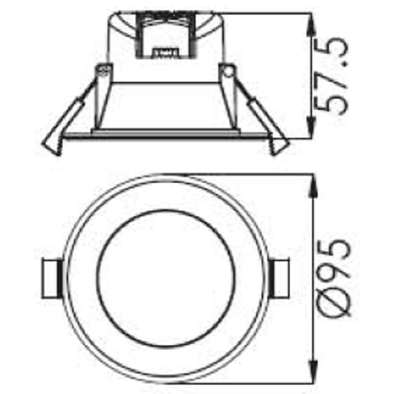 Deko-Light Deckeneinbauleuchte, Acrux 68 mm, 7 W, DIM, 3000/4000/6000 K, Schwarz, 220-240 V/AC, 50 / 60 Hz