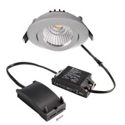 Deckeneinbauleuchte, Dione, 8,5 W, DTW, 1800-3000 K, Silber, 220-240 V/AC, 50 / 60 Hz