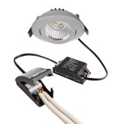 Deckeneinbauleuchte, Dione, 8,5 W, DTW, 1800-3000 K, Silber, 220-240 V/AC, 50 / 60 Hz