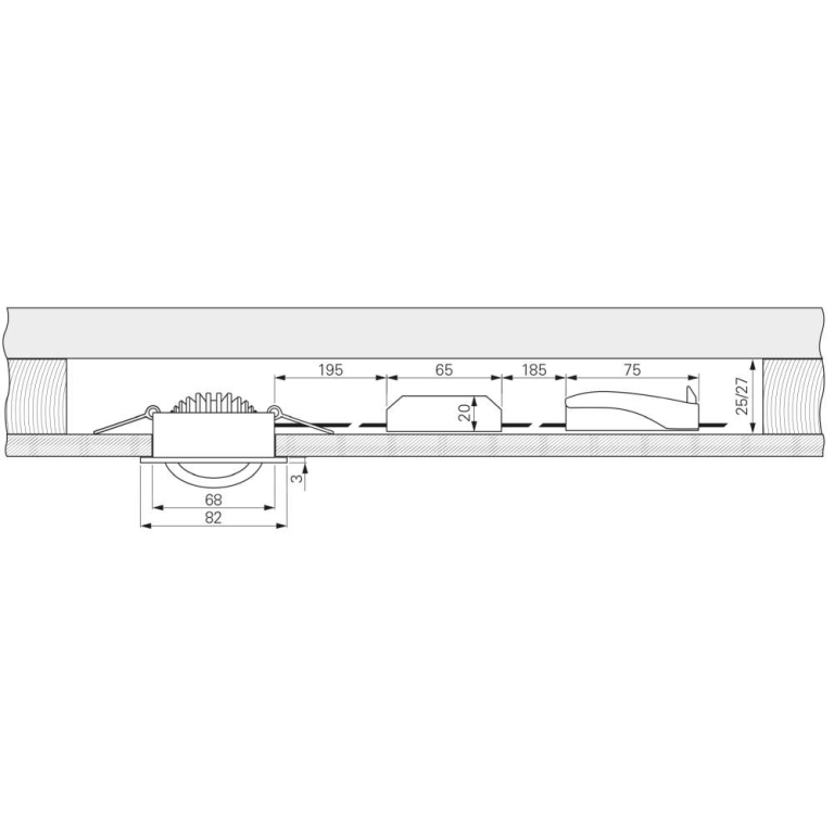 Deko-Light Deckeneinbauleuchte, Dione, 8,5 W, DTW, 1800-3000 K, Schwarz, 220-240 V/AC, 50 / 60 Hz