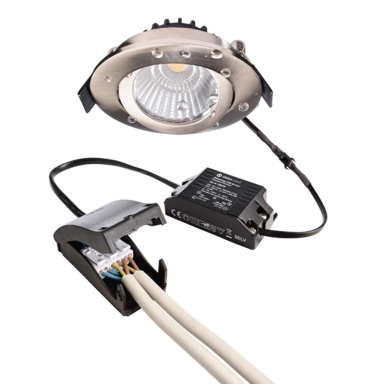 Deko-Light Deckeneinbauleuchte, Dione IP DTW, 8,5 W, DIM, 1800/3000 K, Nickel, 220-240 V/AC, 50 / 60 Hz
