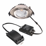 Deckeneinbauleuchte, Dione IP DTW, 8,5 W, DIM, 1800/3000 K, Nickel, 220-240 V/AC, 50 / 60 Hz