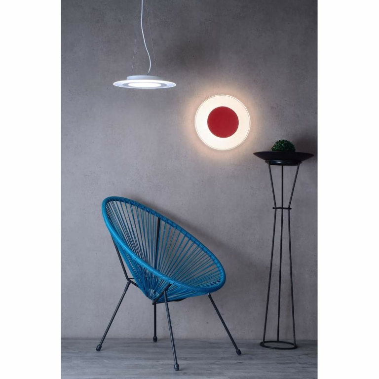 Deko-Light Deckenaufbauleuchte, Set, Zaniah 370 mm, 18 W, DIM, 3000 K, Cover Rot, 220-240 V/AC, 50 / 60 Hz