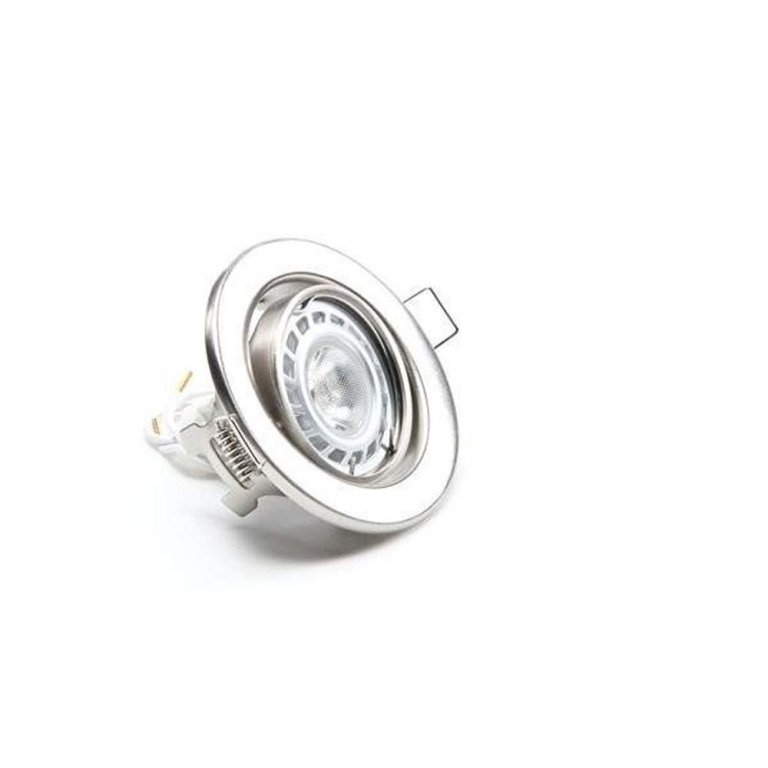 Deko-Light Deckeneinbauring, Basic Rund, Tilt, 1x max 50 W MR16, Silber, Spannungskonstant, 12 V/AC/DC