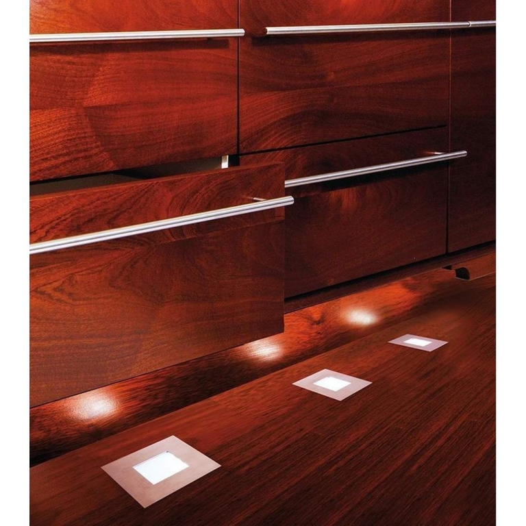 Deko-Light Bodeneinbauleuchte, Quadro Point, 0,6 W, 4500 K, Silber, Spannungskonstant, 12 V/DC